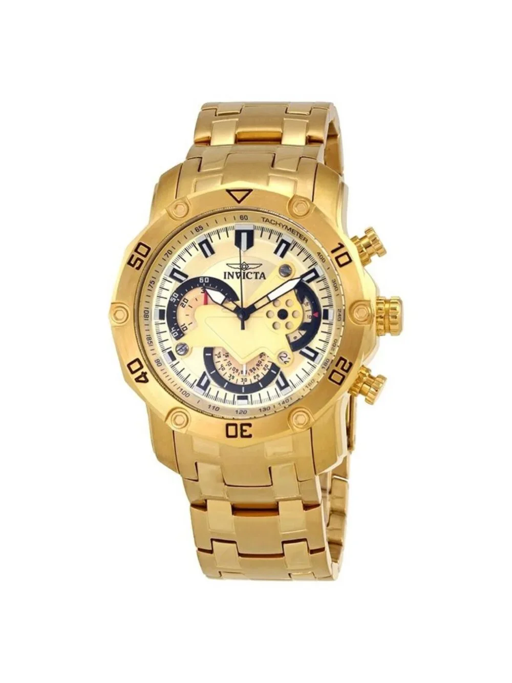 NWT Invicta Pro Diver Chronograph Gold Dial Men's Watch